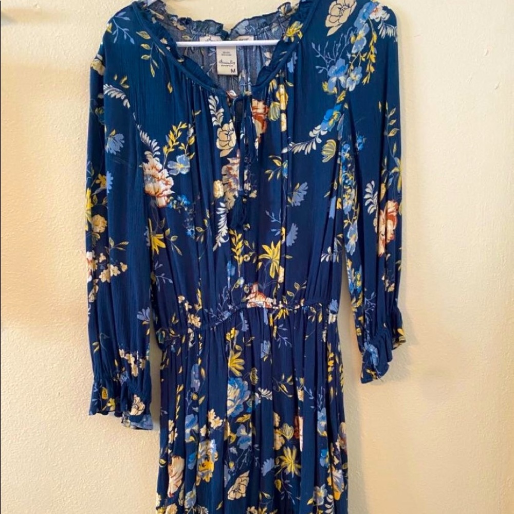 blue floral american rag dress